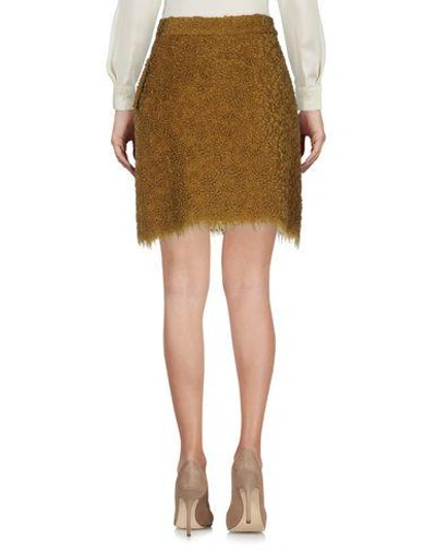 Shop Msgm Knee Length Skirt In Camel