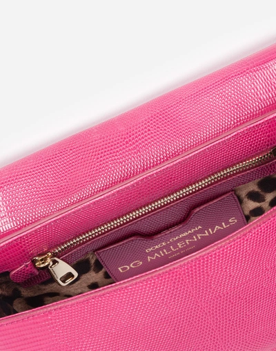 Shop Dolce & Gabbana Dg Millennials Bag In Leather In Shocking Pink