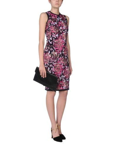 Shop Versace Knee-length Dress In Fuchsia