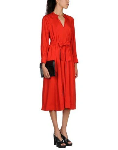 Shop Isabel Marant Midi Dress In Red