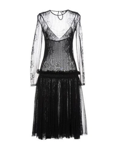 Alexander Mcqueen Knee-length Dresses In Black