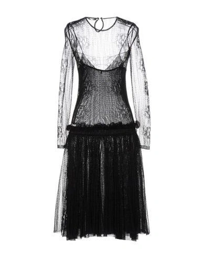Shop Alexander Mcqueen Knee-length Dresses In Black