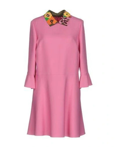 Valentino Short Dress In Fuchsia