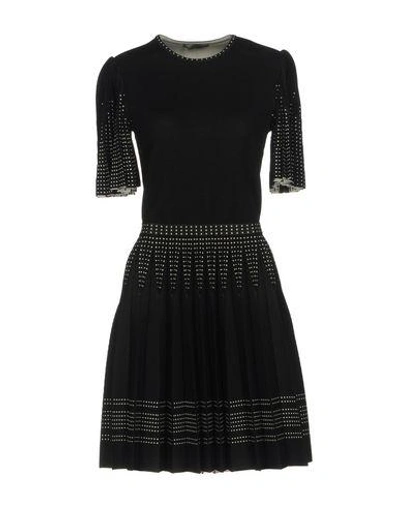 Alexander Mcqueen Short Dresses In Black