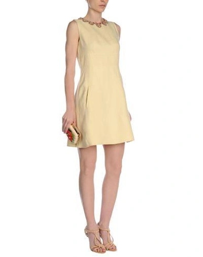 Shop Valentino Short Dress In Yellow