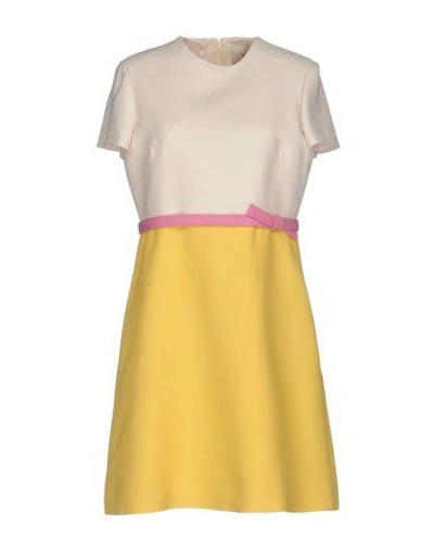 Valentino Short Dress In Yellow