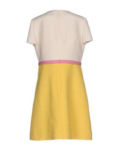 Shop Valentino Short Dress In Yellow