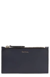 PAUL SMITH Color Band Leather Zip Pouch