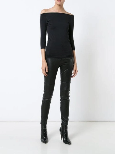 Shop Helmut Lang Off-the-shoulder Top