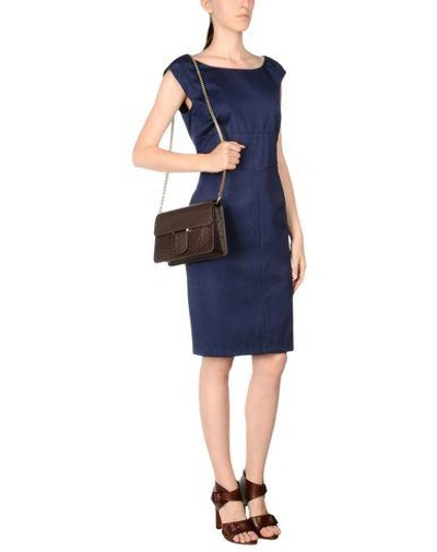 Shop Prada Short Dresses In Dark Blue