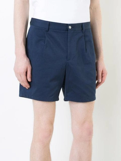 Shop Kent & Curwen Short Length Chino Shorts In Blue