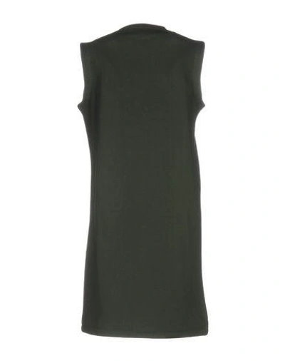 Shop Acne Studios Short Dress In Dark Green