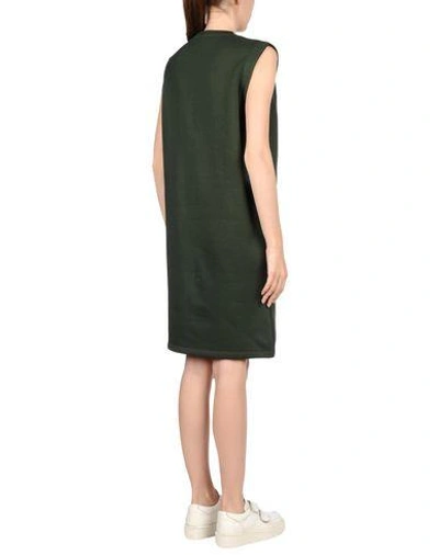 Shop Acne Studios Short Dress In Dark Green