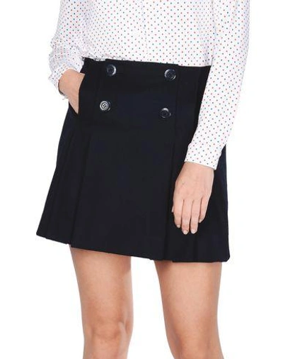 Shop Ines De La Fressange Mini Skirt In Dark Blue