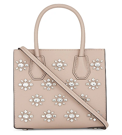 Michael Michael Kors Mercer Leather Tote In Ballet