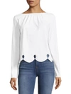 SEE BY CHLOÉ Scalloped Cotton Top