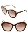 FERRAGAMO Colorblock Oversized Sunglasses, 54mm,1177544HAVANABEIGE/BROWNGRADIENT