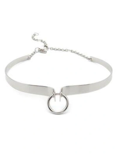 Shop Alexis Bittar Miss Havisham Small Collar Necklace In Silver