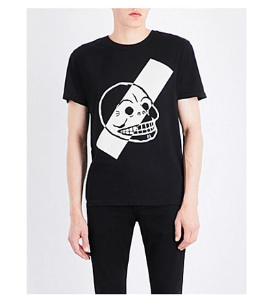 Cheap Monday Standard Skull Cotton T-shirt In Black