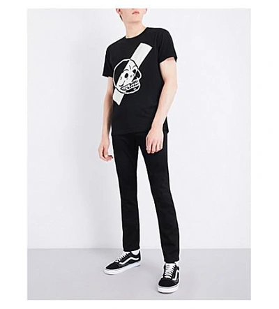 Shop Cheap Monday Standard Skull Cotton T-shirt In Black