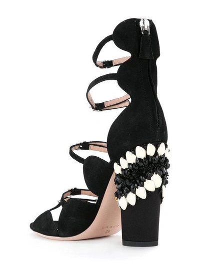 Shop Giambattista Valli Embellished Sandals - Black