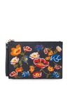 WHISTLES Taylor Floral Leather Wristlet,2461195MULTI/GOLD
