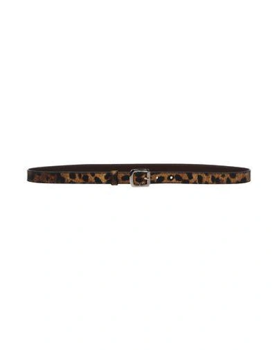 Shop Dolce & Gabbana Thin Belt In Brown