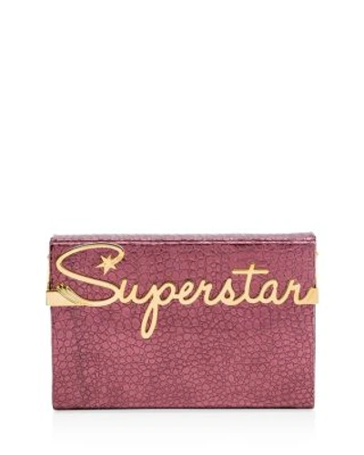 Shop Charlotte Olympia Superstar Vanity Clutch In Rose Pink/gold
