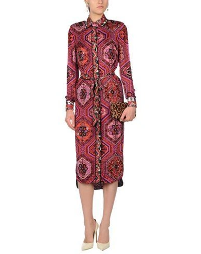 Shop Emilio Pucci Midi Dress In Fuchsia