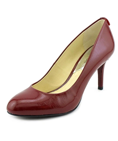 Michael Michael Kors Flex Pump Women  Round Toe Patent Leather Burgundy Heels' In Red