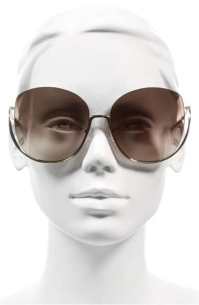 Shop Chloé Milla 64mm Oversize Sunglasses In Gold/ Black