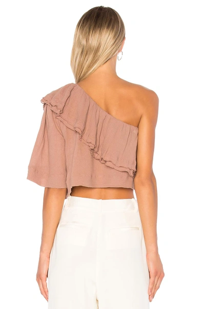 Shop Apiece Apart Botanica One Shoulder Top In Mauve