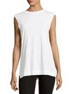 ADAM LIPPES Solid Sleeveless Cotton Top,0400094280707