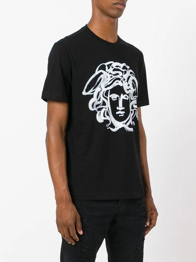 Shop Versace Painted Medusa T-shirt - Black