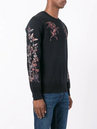 Shop Alexander Mcqueen Embroidered Sweatshirt