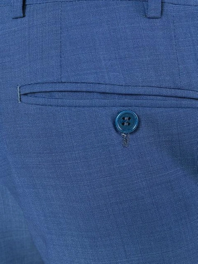 Shop Canali Woven Tailored Suit - Blue