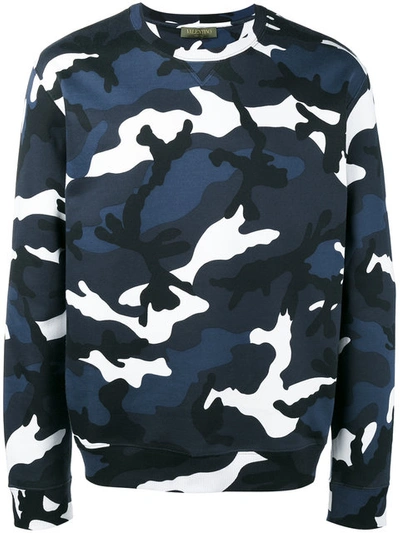 Shop Valentino Camouflage Sweatshirt