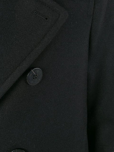 Shop Neil Barrett Double Breasted Peacoat In Black