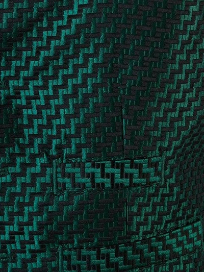 Shop Haider Ackermann Woven Geometric Waistcoat - Green
