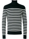 SAINT LAURENT STRIPED ROLL NECK JUMPER,482549Y1TU112136738