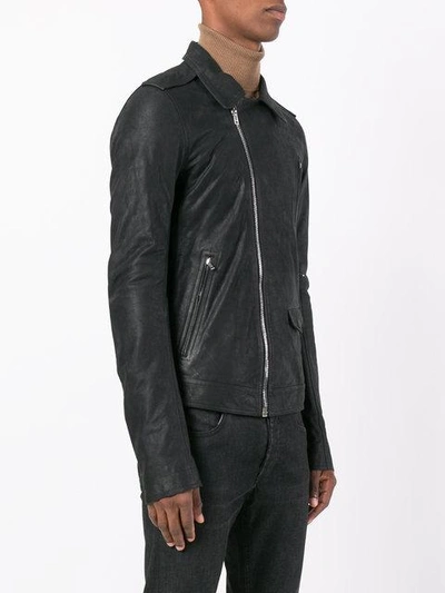 Shop Rick Owens Stooges Biker Jacket - Black