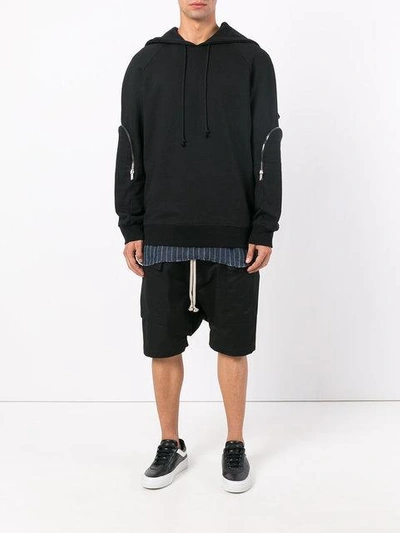 Shop Rick Owens Slouch Shorts In Black