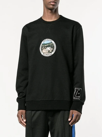 Shop Lanvin Paradise Patch Sweatshirt In Black