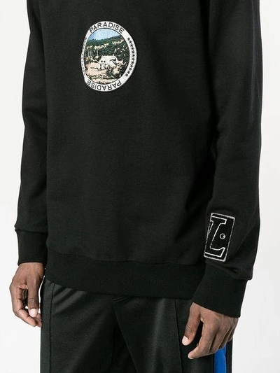 Shop Lanvin Paradise Patch Sweatshirt In Black
