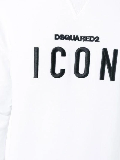 Shop Dsquared2 Icon Slogan Sweatshirt - White