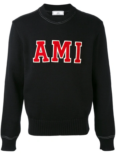 Shop Ami Alexandre Mattiussi Crewneck Sweater In 001