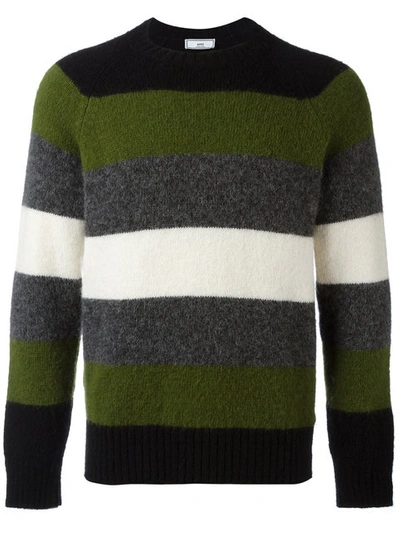 Ami Alexandre Mattiussi Ami Oversized Raglan Sleeves Sweater In Multicolour
