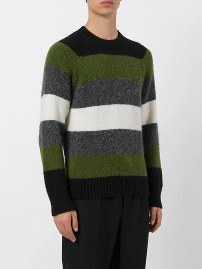 Shop Ami Alexandre Mattiussi Raglan Sleeves Crewneck Sweater In 950 Multicolor