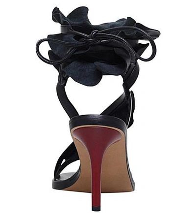 Shop Isabel Marant Ansel Leather Heeled Sandals In Black
