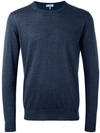 Lanvin Crew-neck Wool Sweater In Blue